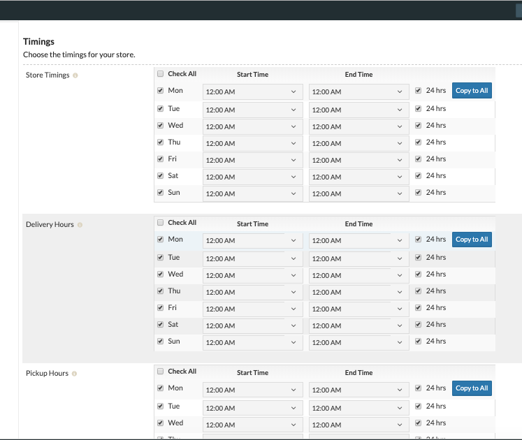 select delivery slots